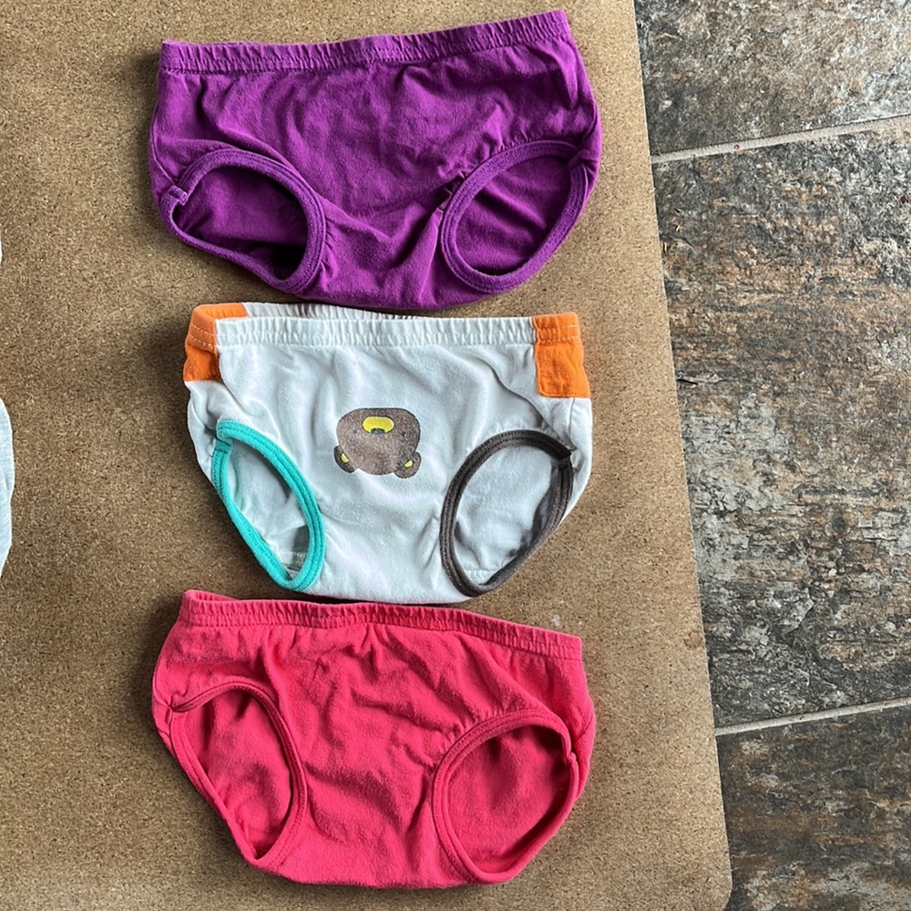 Tiny undies bundle 17 pairs, size 3T - 4T - 5T various colors underwear toddler